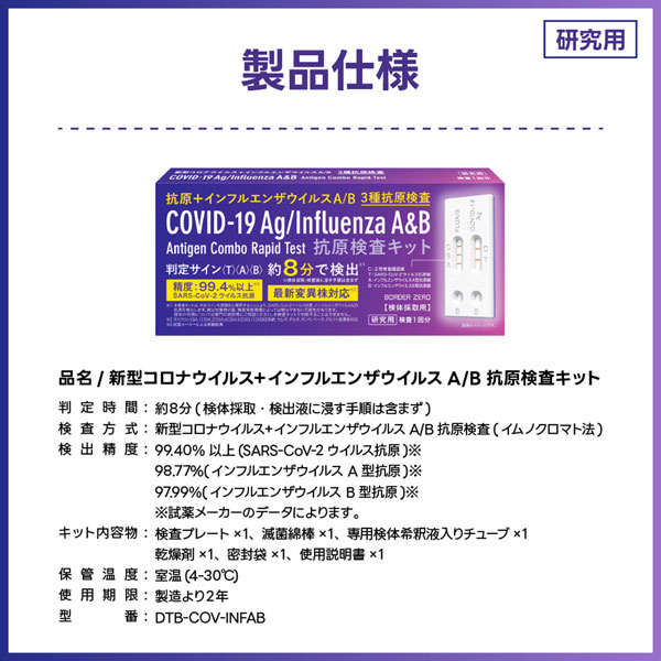 新型コロナ抗原検査キット 1回分 変異株対応 15分判定 鼻腔専用 研究用